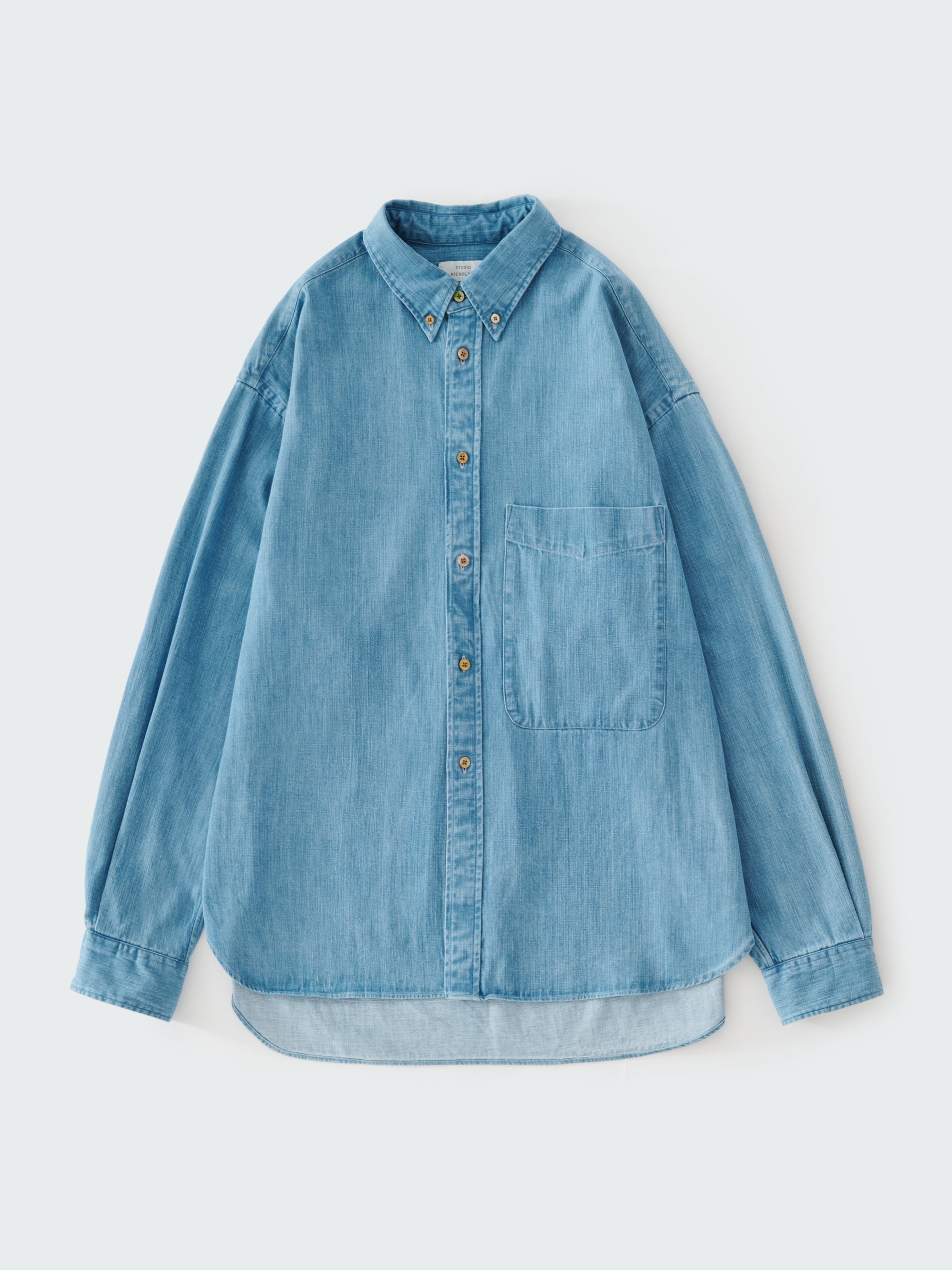 SN X BEAMS Plus Lisa Denim Shirt in Faded Wash – Studio Nicholson