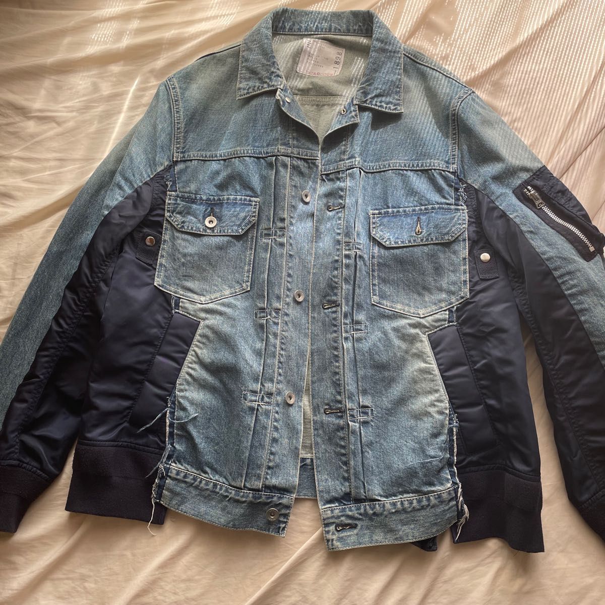 名品】サカイ MA-1ドッキング デニムジャケット ブルゾン sacai｜Yahoo