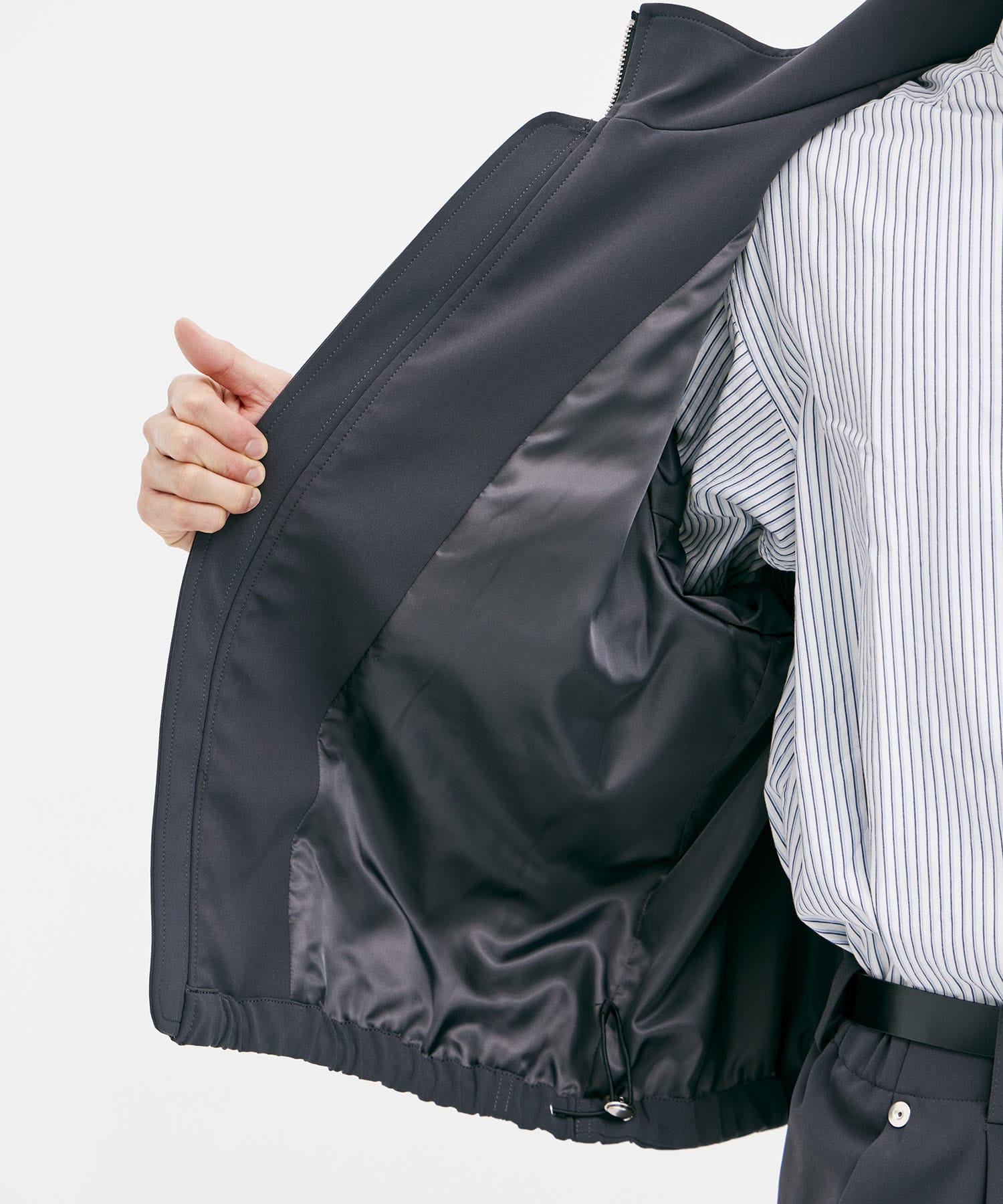 スタンドカラージップアップジャケット(1 DARK GREY): CONZ: MENS