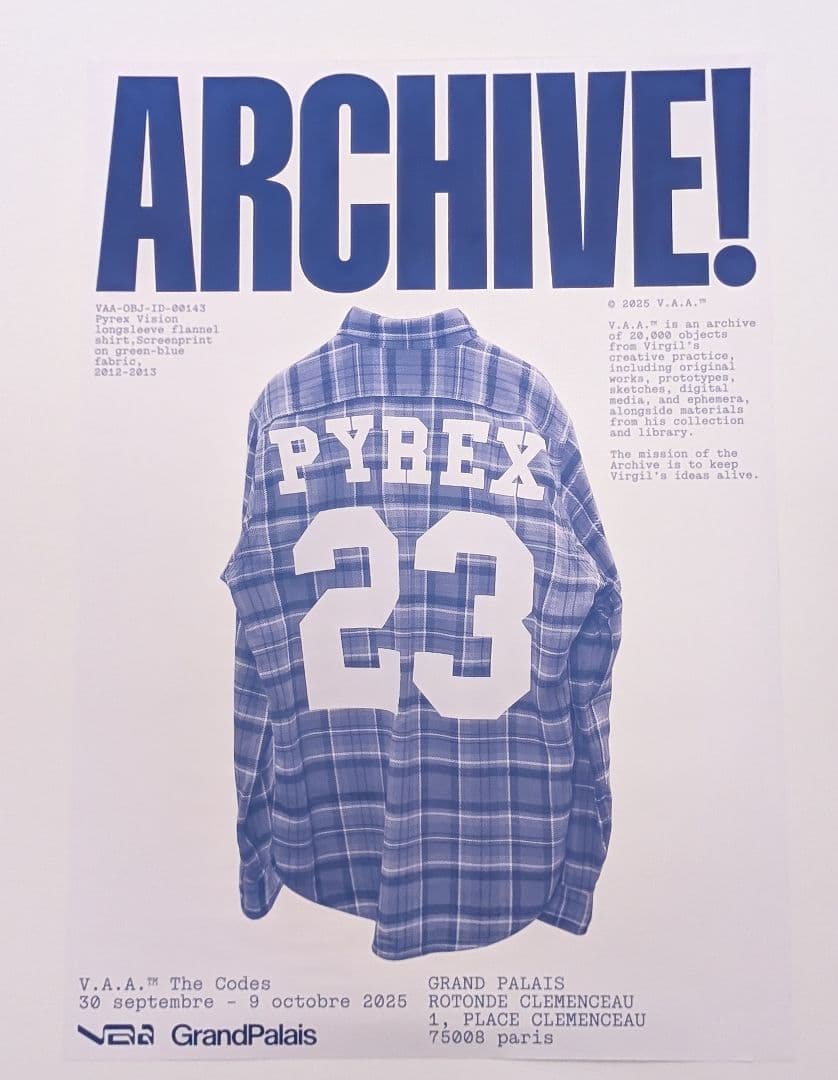 限定 Virgil Abloh Archive 巨大ポスター PYREX