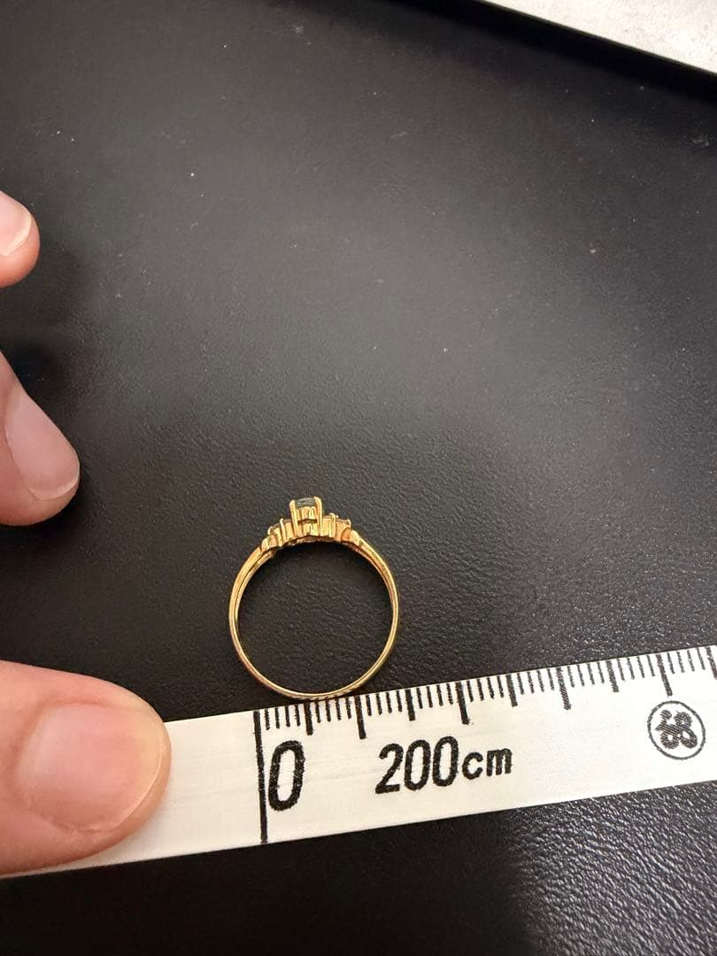 U*n様 アクアマリン ダイヤモンド ゴールドリング 2.0g