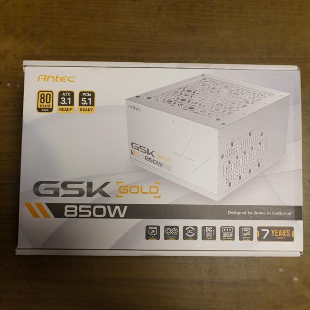 Antec GSK 850W 電源ユニット 80 PLUS Gold　7年保証 Antec アンテック 電源ユニット 850W/80PLUS GOLD/ATX3.1対応/フル